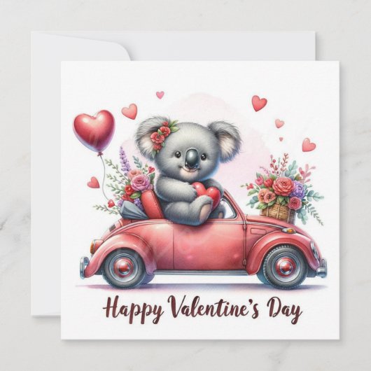 Valentinstag Koala-Bär Feiertagskarte (Vorderseite)