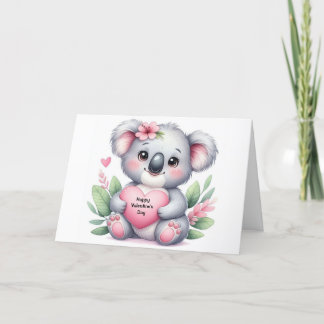 Valentinstag Koala Bear Feiertagskarte