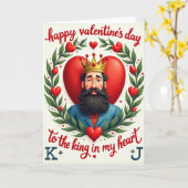 Valentinstag-König der Herzen Karte (Gelbe Blume)