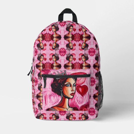 Valentinstag-Königin Bedruckter Rucksack (Vorderseite)