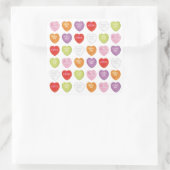 Valentinstag Konversation Hört Süßes Niedlich Quadratischer Aufkleber (Tasche)