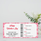 Valentinstag Konzert Geschenkkarte für sie Einladung (Stehend Vorderseite)