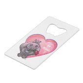 Valentinstag Kreditkarten Flaschenöffner (Rückseite Schrägansicht)