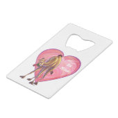 Valentinstag Kreditkartenflaschenöffner (Vorderseite Schrägansicht)