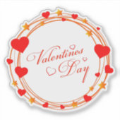 Valentinstag-Kreisdesign-25695 Aufkleber (Vorderseite)