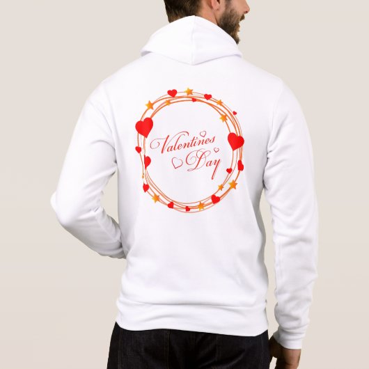 Valentinstag-Kreisdesign-25695 Hoodie (Rückseite)