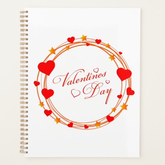 Valentinstag-Kreisdesign-25695 Planer (Vorderseite)