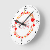 Valentinstag-Kreisdesign-25695 Runde Wanduhr (Winkel)