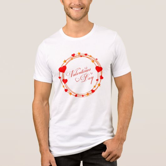 Valentinstag-Kreisdesign-25695 Tri-Blend Shirt (Vorderseite)