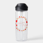 Valentinstag-Kreisdesign-25695 Trinkflasche (Rückseite)