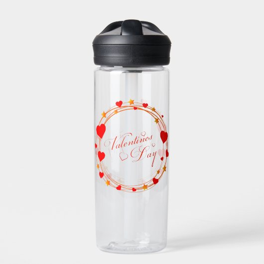 Valentinstag-Kreisdesign-25695 Trinkflasche (Vorderseite)