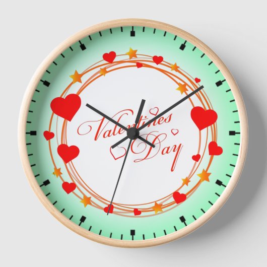 Valentinstag-Kreisdesign-25695 Uhr (Vorderseite)