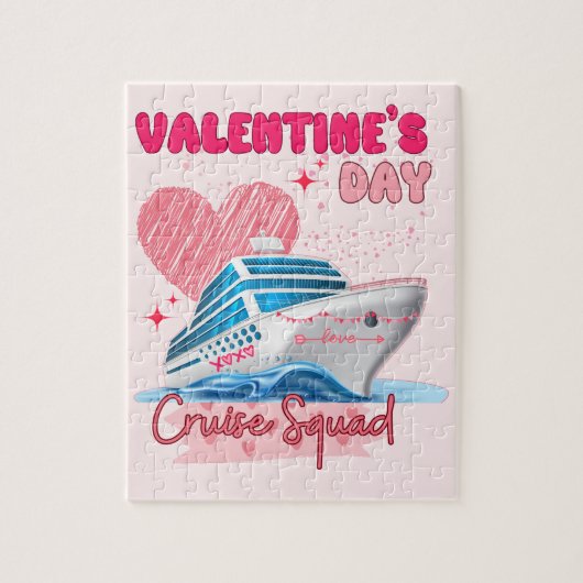 Valentinstag Kreuzfahrt Squad Vacation Group Match Puzzle (Vertikal)