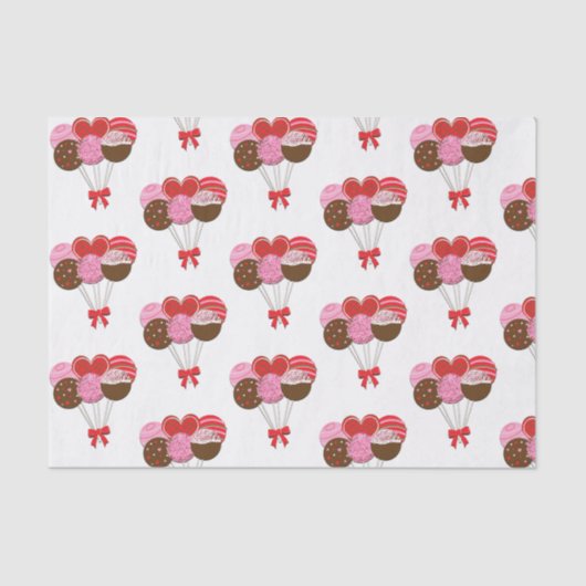 Valentinstag Kuchen Pop Zucker Süßigkeiten nach Ma Seidenpapier (Vorderseite)