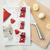 Valentinstag Küchenhandtuch, Angel Geschirrtuch (Viertel Falte)