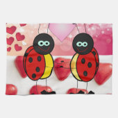 Valentinstag Küchenhandtuch, Ladybug Geschirrtuch (Horizontal)