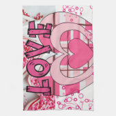 Valentinstag Küchenhandtuch, Liebe Geschirrtuch (Vertikal)