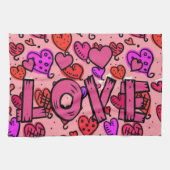 Valentinstag Küchenhandtuch, Liebe Geschirrtuch (Horizontal)