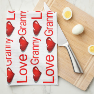 Valentinstag Küchenhandtuch Liebe Oma Geschirrtuch