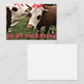 Valentinstag Kühe Mitteilungskarte (Vorne/Hinten)