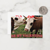 Valentinstag Kühe Mitteilungskarte (Vorderseite/Rückseite Beispiel)