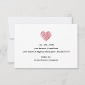 Valentinstag Kundenempfehlung Dankeskarte (Rückseite)