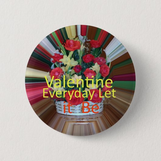 Valentinstag Kunst Print Button (Vorderseite)