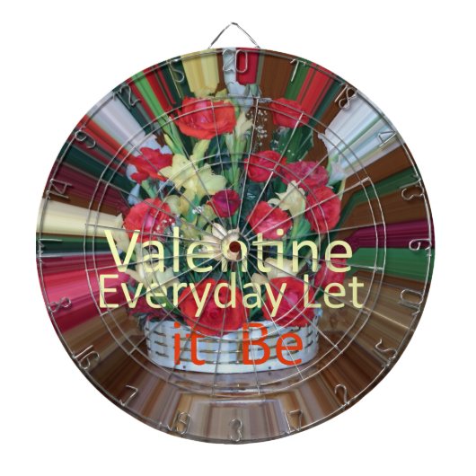 Valentinstag Kunst Print Dartscheibe (vorne)