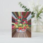 Valentinstag Kunst Print Feiertagspostkarte (Stehend Vorderseite)