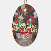 Valentinstag Kunst Print Keramik Ornament (Links)