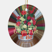 Valentinstag Kunst Print Keramikornament (Links)