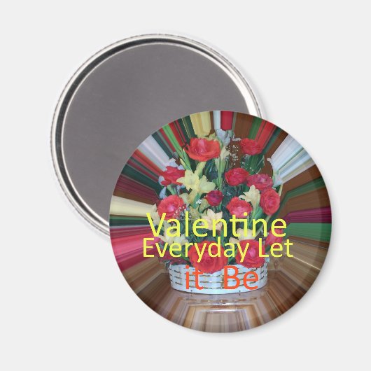 Valentinstag Kunst Print Magnet (Vorderseite/Rückseite)