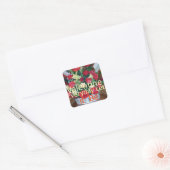 Valentinstag Kunst Print Quadratischer Aufkleber (Umschlag)