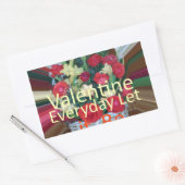 Valentinstag Kunst Print Rechteckiger Aufkleber (Umschlag)