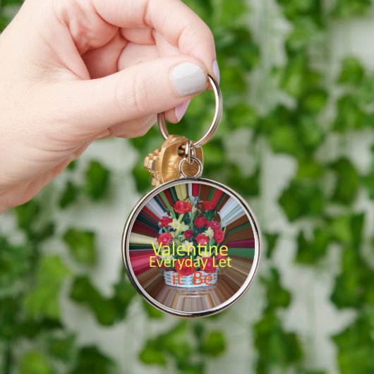 Valentinstag Kunst Print Schlüsselanhänger (Hand)