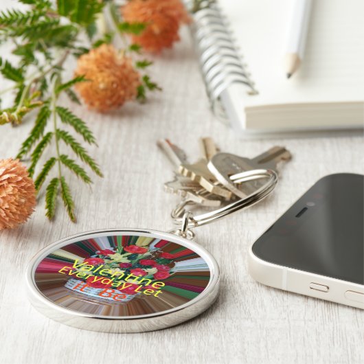 Valentinstag Kunst Print Schlüsselanhänger (Seite)