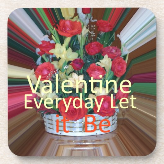 Valentinstag Kunst Print Untersetzer (Vorderseite)