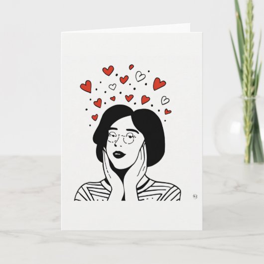 Valentinstag Kunstkarte Feiertagskarte (Vorderseite)