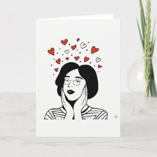 Valentinstag-Kunstkarte Feiertagskarte
