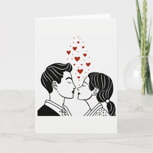 Valentinstag Kunstkarte Feiertagskarte (Vorderseite)