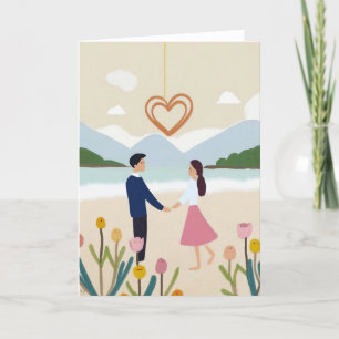 Valentinstag-Kunstkarte Feiertagskarte