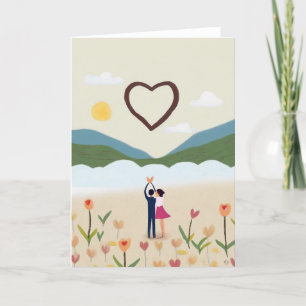 Valentinstag-Kunstkarte Feiertagskarte