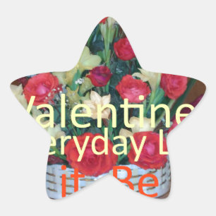 Valentinstag Kunstposter Stern-Aufkleber