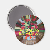 Valentinstag-Kunstprint Magnet (Vorderseite/Rückseite)