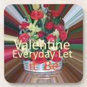 Valentinstag-Kunstprint Untersetzer (Vorderseite)