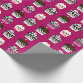 Valentinstag Kupcake Wrapping Paper Geschenkpapier (Ecke)
