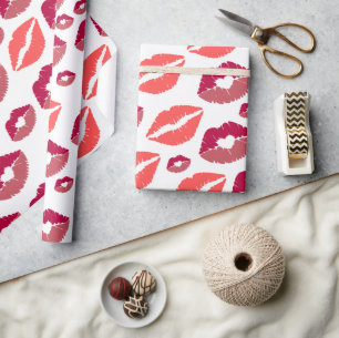 Valentinstag Kuss die Miss Goodbye Junggesellinnen Geschenkpapier