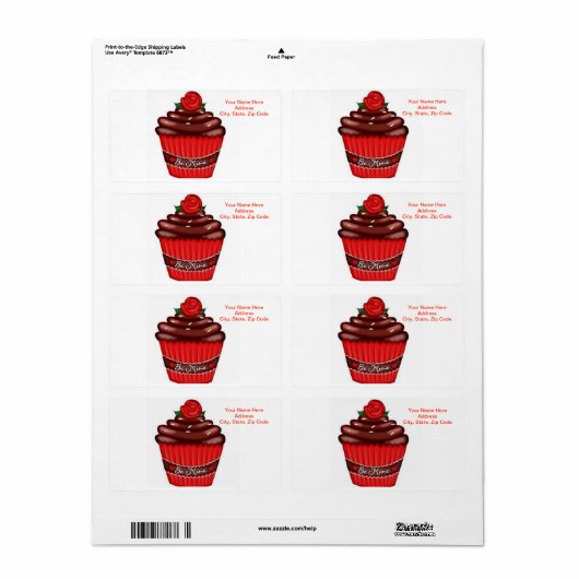 Valentinstag-Labels Cupcake (Vorne)
