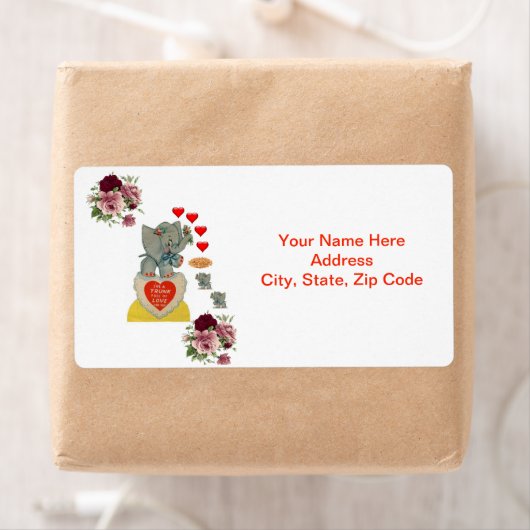 Valentinstag Labels Elephant (Insitu)