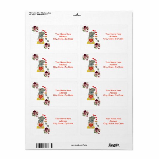 Valentinstag Labels Elephant (Vorne)
